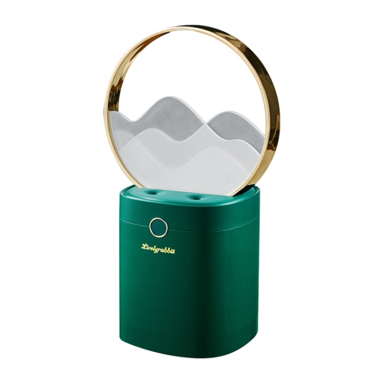 XM-JS806 6W USB In-line Household Livelyrabbit Clouds Fog Mountains Shaped Humidifier with Night Light(Green)