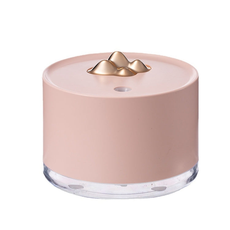 Desktop Mini Moisturizing Mountain Shaped Humidifier with Colorful Night Light, Plug-in Version