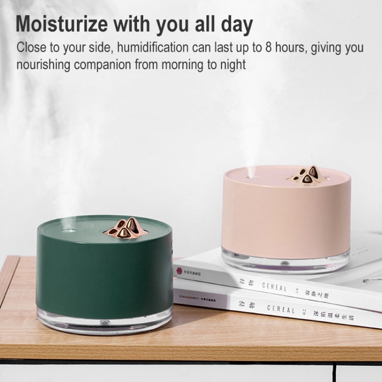 Desktop Mini Moisturizing Mountain Shaped Humidifier with Colorful Night Light, Rechargeable Version