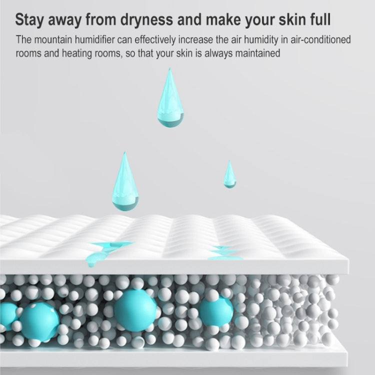 Desktop Mini Moisturizing Mountain Shaped Humidifier with Colorful Night Light, Rechargeable Version