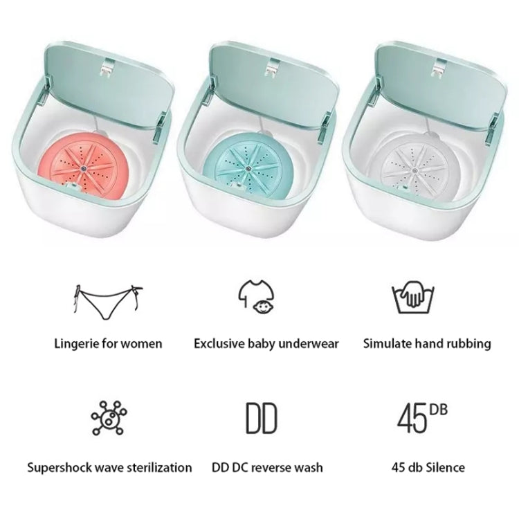 Household USB Ultrasonic Turbo Desktop Washing Machine Underwear Washer