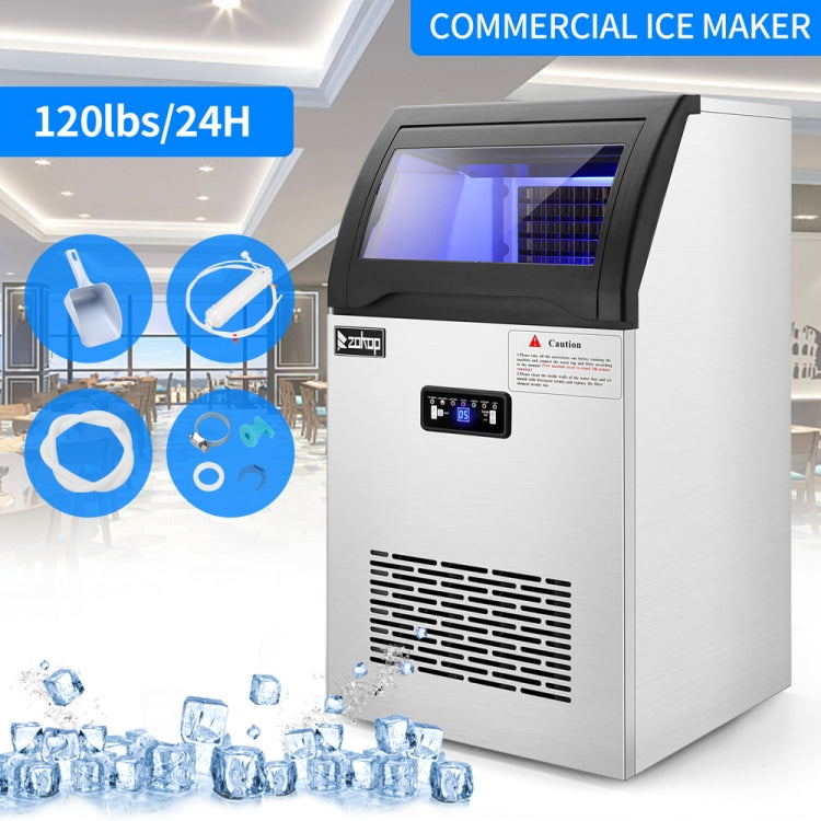 [US Warehouse] Stainless Steel Freestanding Ice Maker Cube Machine,Size: 43x41x79.5cm