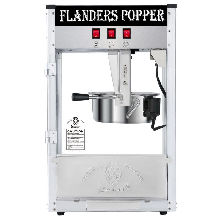 [US Warehouse] 120V-60Hz 850W 8oz Single Door Large Capacity Retro Popcorn Machine, Size: 43.6x37x58.8cm