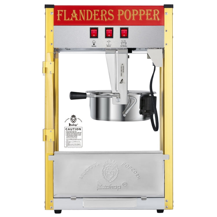 [US Warehouse] 850W 120V-60HZ 8oz Retro Single Door Popcorn Machine, Size: 43.6x37x58.8cm