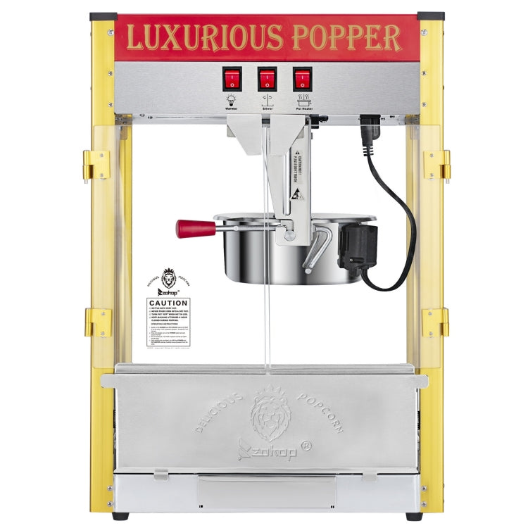 [US Warehouse] 120V-60Hz 850W 8oz Double Door Large Capacity Retro Popcorn Machine, Size: 52x45x62cm