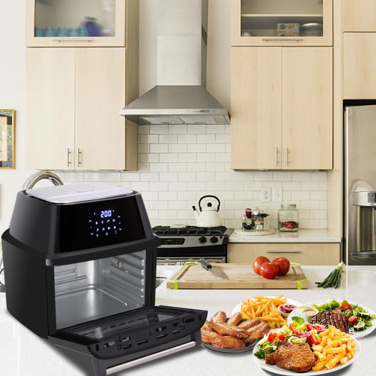 [UK Warehouse] 1800W 220V 16L Smart Touch Screen Air Fryer Household Oil-free Electric Fryer Fully Automatic French Fries Machine Smart Oven with Visible Window & Lighting, UK Plug
