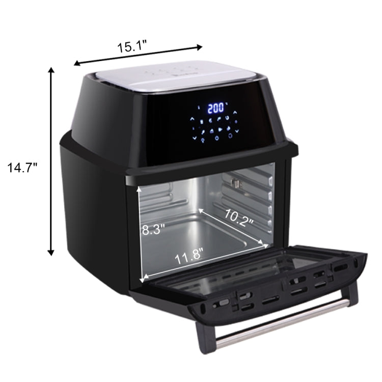 [UK Warehouse] 1800W 220V 16L Smart Touch Screen Air Fryer Household Oil-free Electric Fryer Fully Automatic French Fries Machine Smart Oven with Visible Window & Lighting, UK Plug