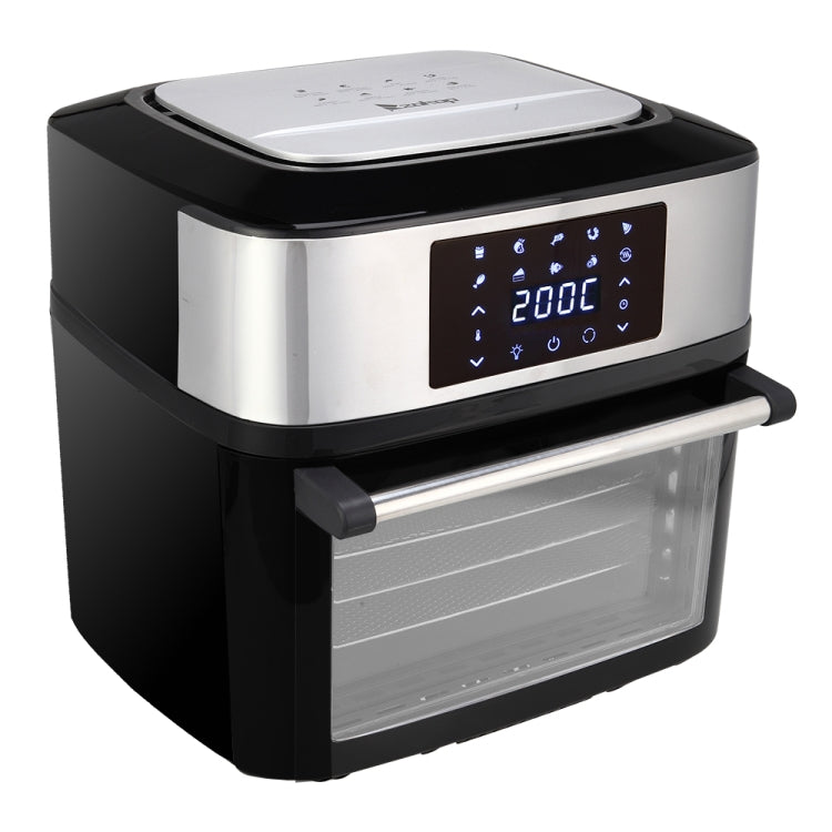 [UK Warehouse] 1800W 220V 16L Square Smart Touch Screen Air Fryer Household Oil-free Electric Fryer Fully Automatic French Fries Machine Smart Oven with Visible Window & Lighting, UK Plug