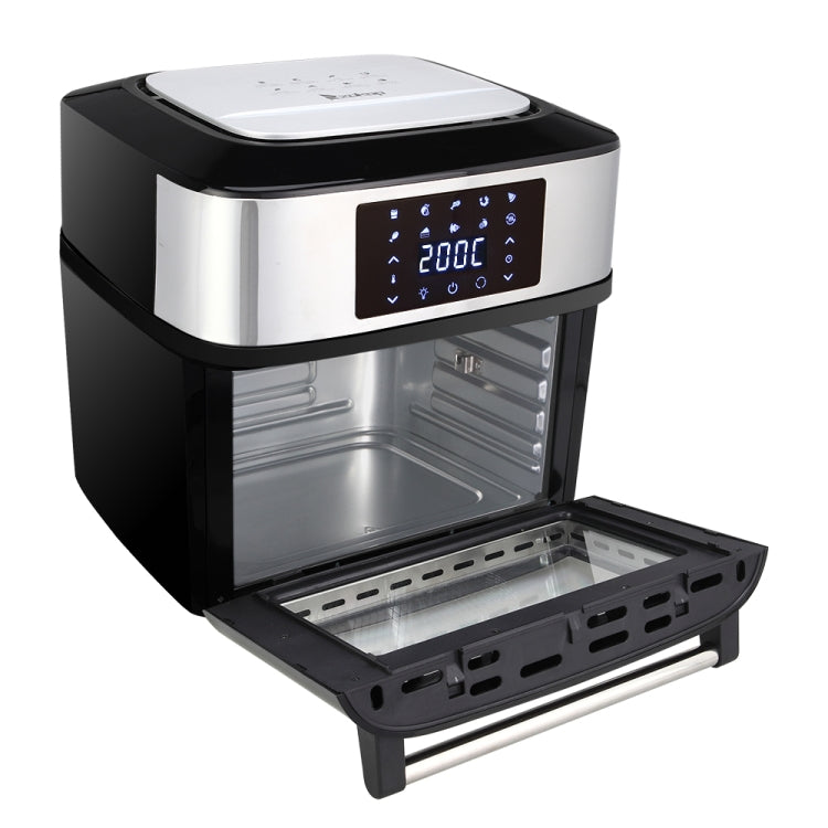 [UK Warehouse] 1800W 220V 16L Square Smart Touch Screen Air Fryer Household Oil-free Electric Fryer Fully Automatic French Fries Machine Smart Oven with Visible Window & Lighting, UK Plug