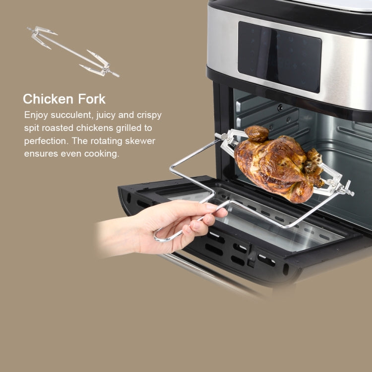 [UK Warehouse] 1800W 220V 16L Square Smart Touch Screen Air Fryer Household Oil-free Electric Fryer Fully Automatic French Fries Machine Smart Oven with Visible Window & Lighting, UK Plug