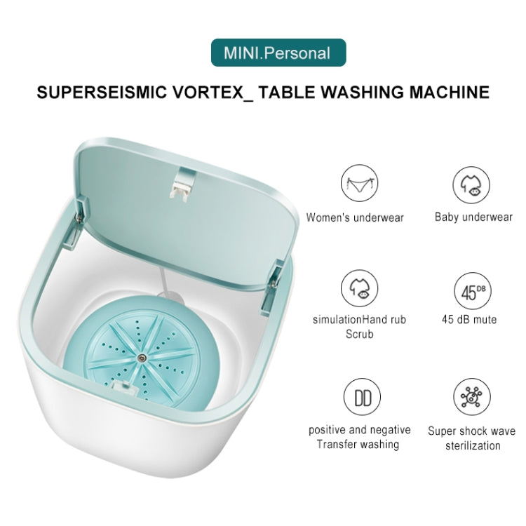 Household Ultrasonic Desk Washing Machine USB Rechargeable Small Portable Underwear Washer