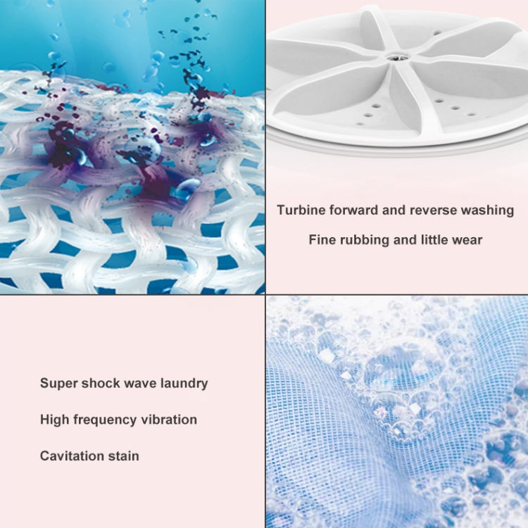 Household Ultrasonic Desk Washing Machine USB Rechargeable Small Portable Underwear Washer