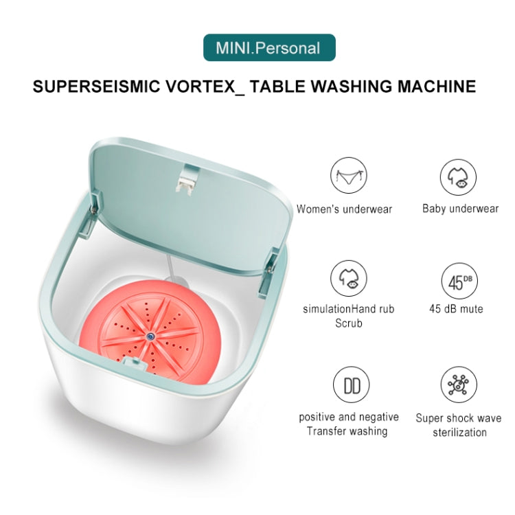 Household Ultrasonic Desk Washing Machine USB Rechargeable Small Portable Underwear Washer