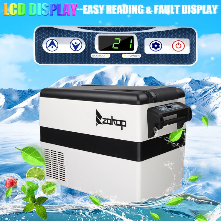 [US Warehouse] ZOKOP DC12V / 24V AC110-240V 42L / 44Quart / 1.47CU.FT Portable Refrigerator with Button Display, Plug Type: US Plug