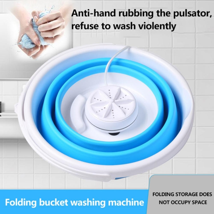 3 in 1 Travel Portable Mini Folding Bucket Super Vibration Wave Turbo Washer with Control Switch