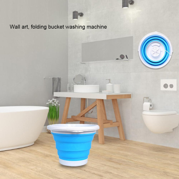 3 in 1 Travel Portable Mini Folding Bucket Super Vibration Wave Turbo Washer with Control Switch