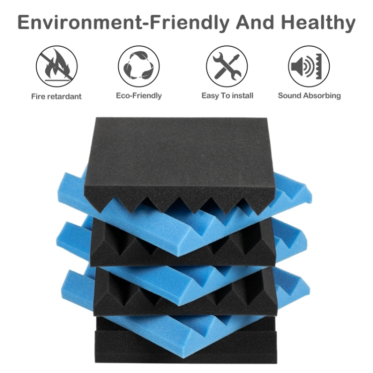 [US Warehouse] 20 PCS Acoustic Foam Panel Wedge Studio Soundproofing Wall Padding, Size: 12x12x2 inch