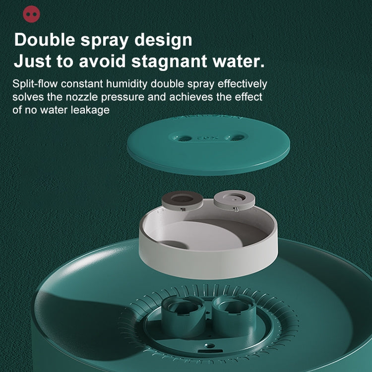 MJ016 Micro-USB 1.5-2W Xiongdun Double Spray Humidifier, Capacity: 2L