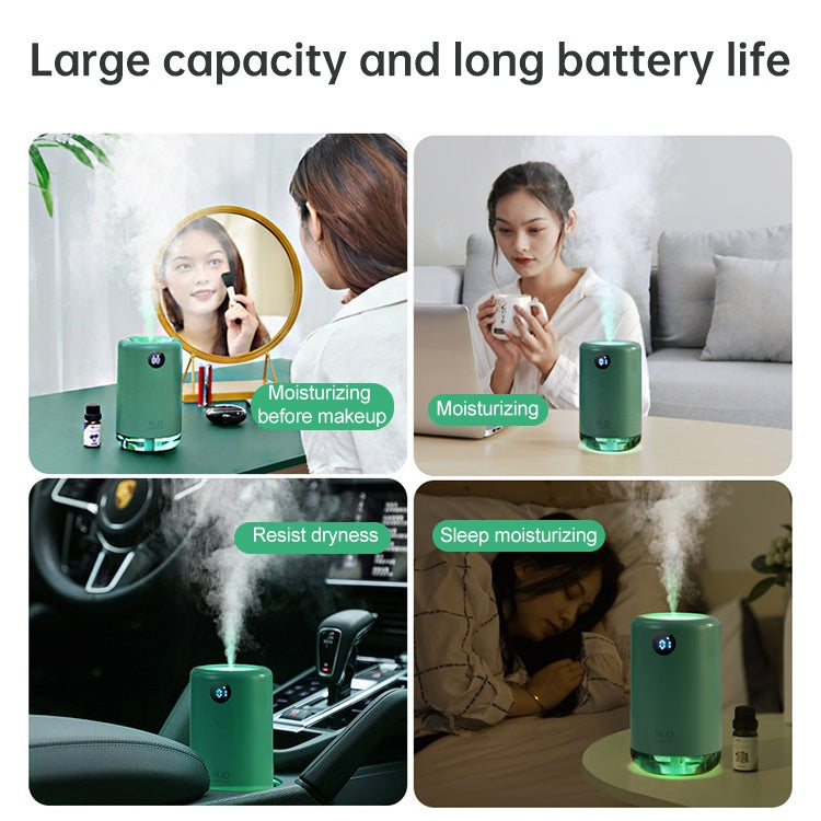D21 500ML Time Display Air Humidifier Night Light Ultrasonic Mist Sprayer Air Purifier