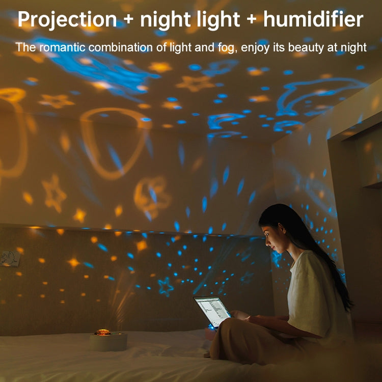 A-69 1000ML Dual-Nozzle Sprayer Projection Light Air Humidifier Nano Mist Sprayer Air Purifier