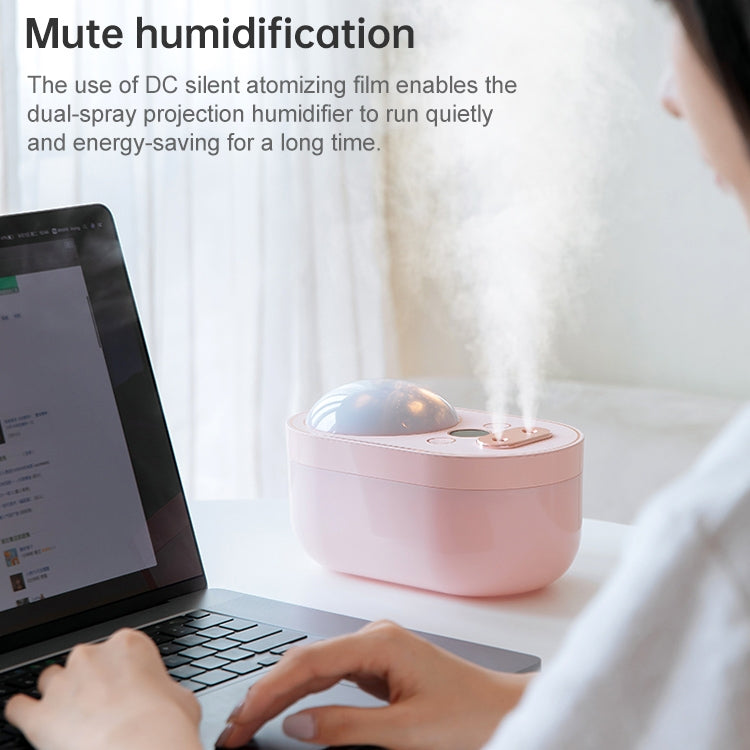 A-69 1000ML Dual-Nozzle Sprayer Projection Light Air Humidifier Nano Mist Sprayer Air Purifier