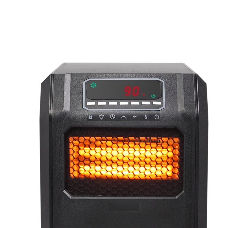 [US Warehouse] ZOKOP HT1188N 1500W Digital Style Quartz Tube Heater Heat Booster, US Plug (Black)