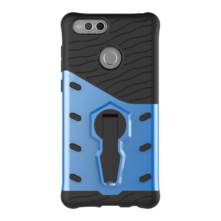 For Huawei  Honor 7X PC + TPU Dropproof Sniper Hybrid Protective Back Cover Case with 360 Degree Rotation Holder