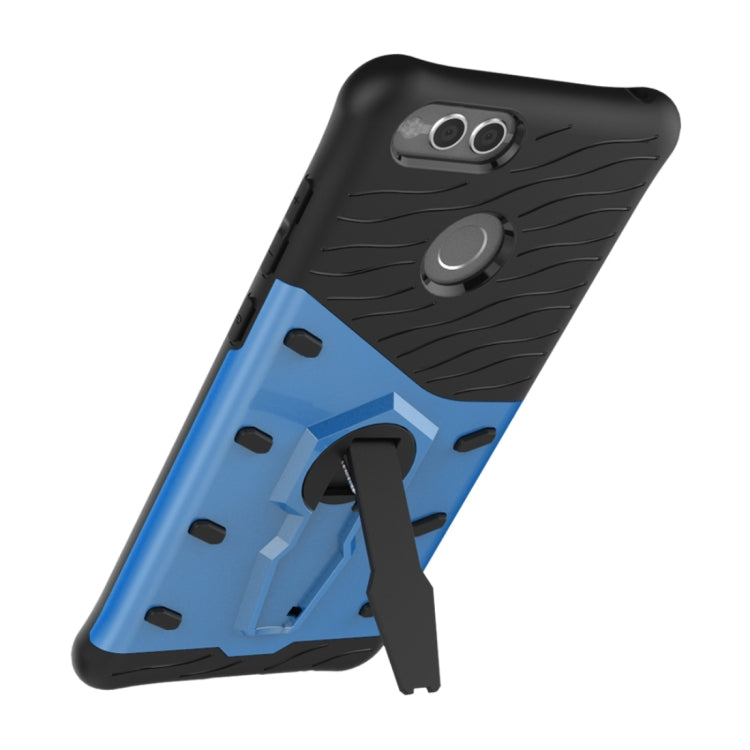 For Huawei  Honor 7X PC + TPU Dropproof Sniper Hybrid Protective Back Cover Case with 360 Degree Rotation Holder