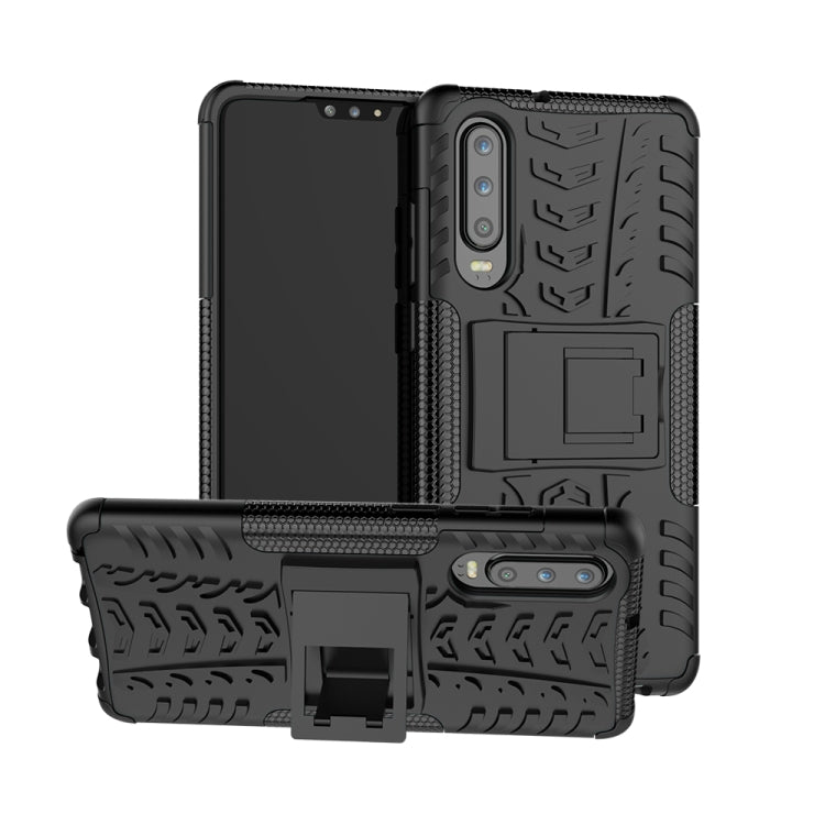 Tire Texture TPU+PC Shockproof Case for Huawei P30, with Holder