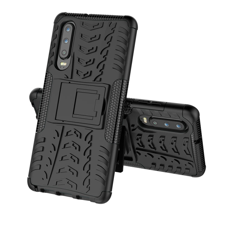 Tire Texture TPU+PC Shockproof Case for Huawei P30, with Holder