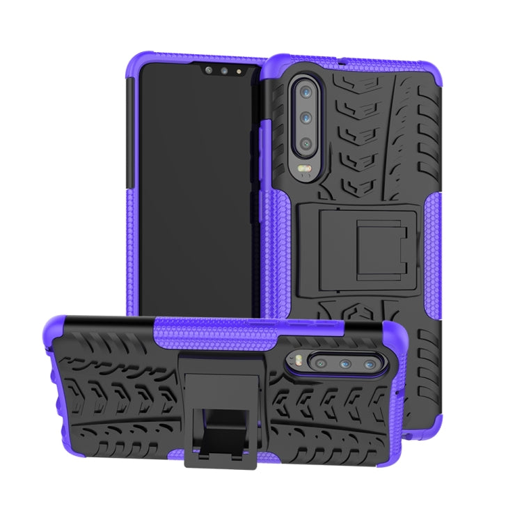 Tire Texture TPU+PC Shockproof Case for Huawei P30, with Holder