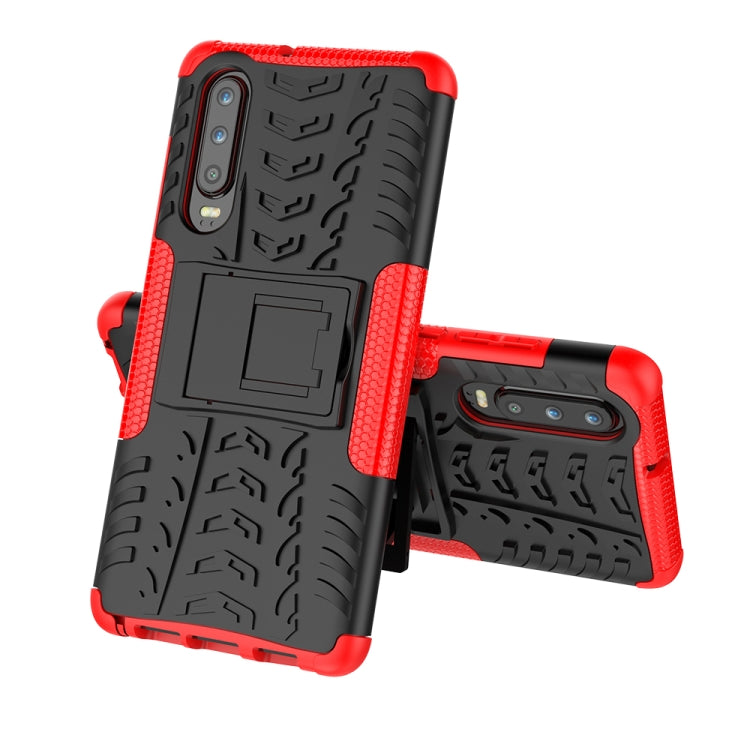 Tire Texture TPU+PC Shockproof Case for Huawei P30, with Holder