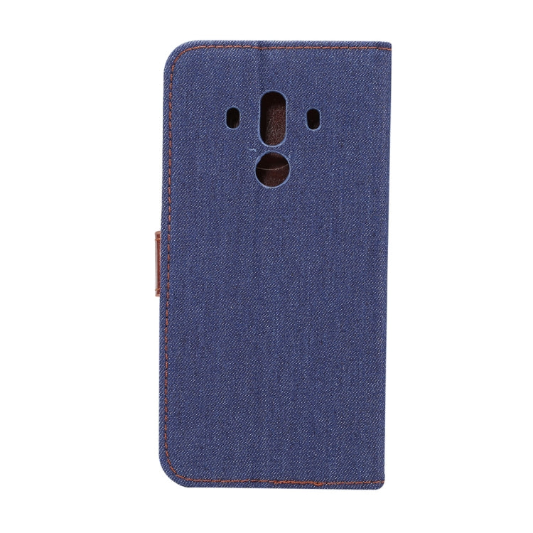 Dibase for Huawei Mate 10 Pro Denim Texture Horizontal Flip Leather Case with Holder & Card Slots