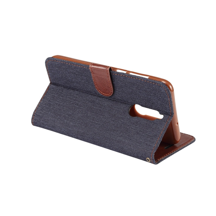 Dibase for Huawei Mate 10 Lite & Maimang 6 Denim Texture Horizontal Flip Leather Case with Holder & Card Slots