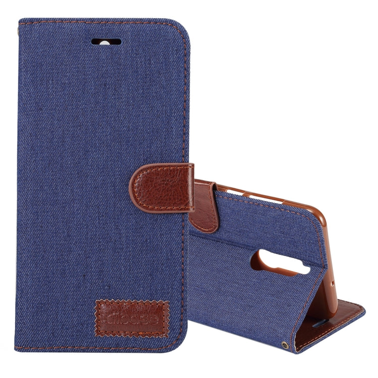 Dibase for Huawei Mate 10 Lite & Maimang 6 Denim Texture Horizontal Flip Leather Case with Holder & Card Slots