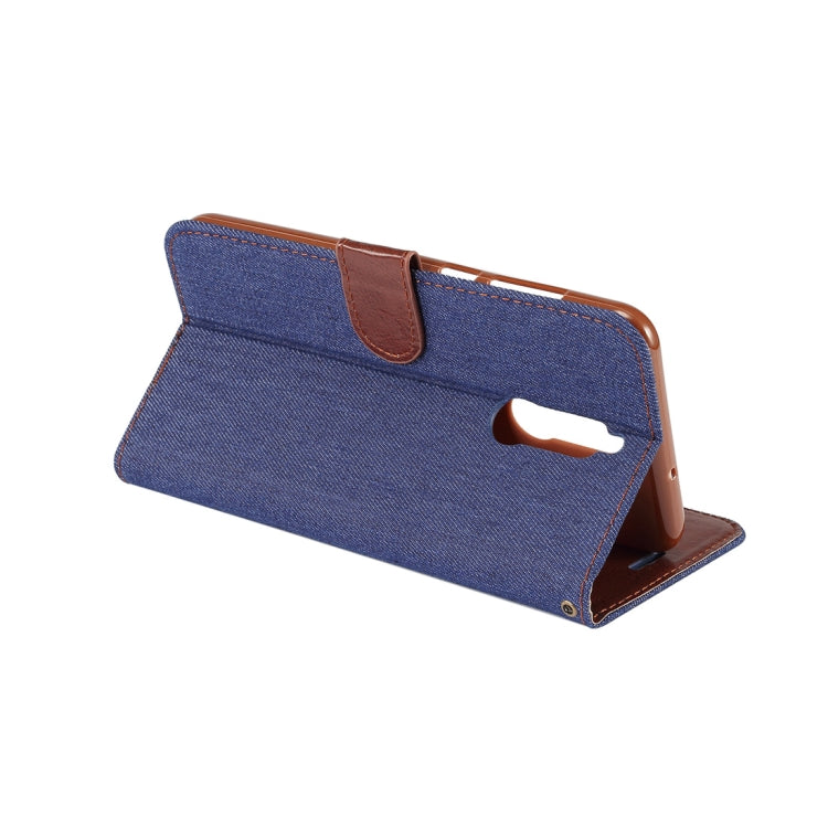 Dibase for Huawei Mate 10 Lite & Maimang 6 Denim Texture Horizontal Flip Leather Case with Holder & Card Slots