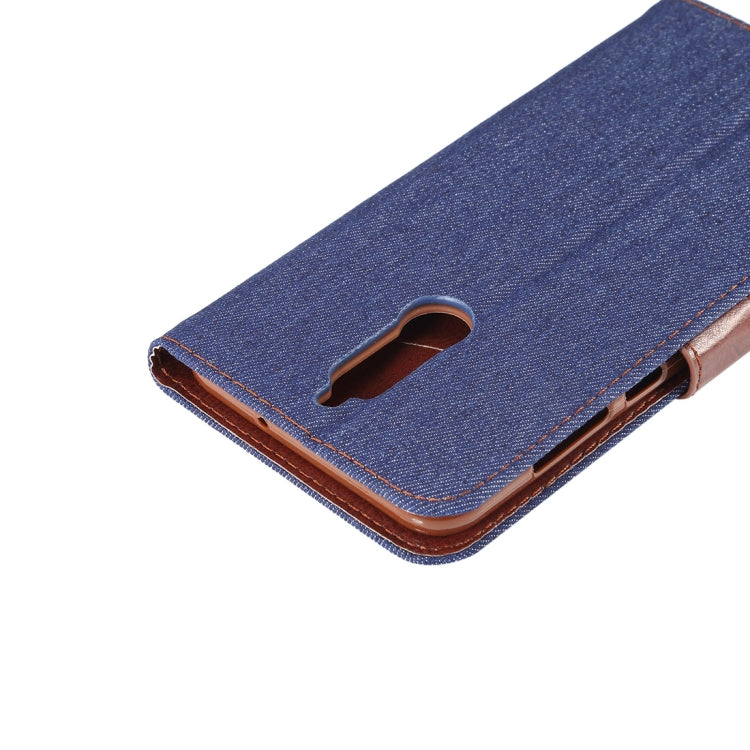 Dibase for Huawei Mate 10 Lite & Maimang 6 Denim Texture Horizontal Flip Leather Case with Holder & Card Slots