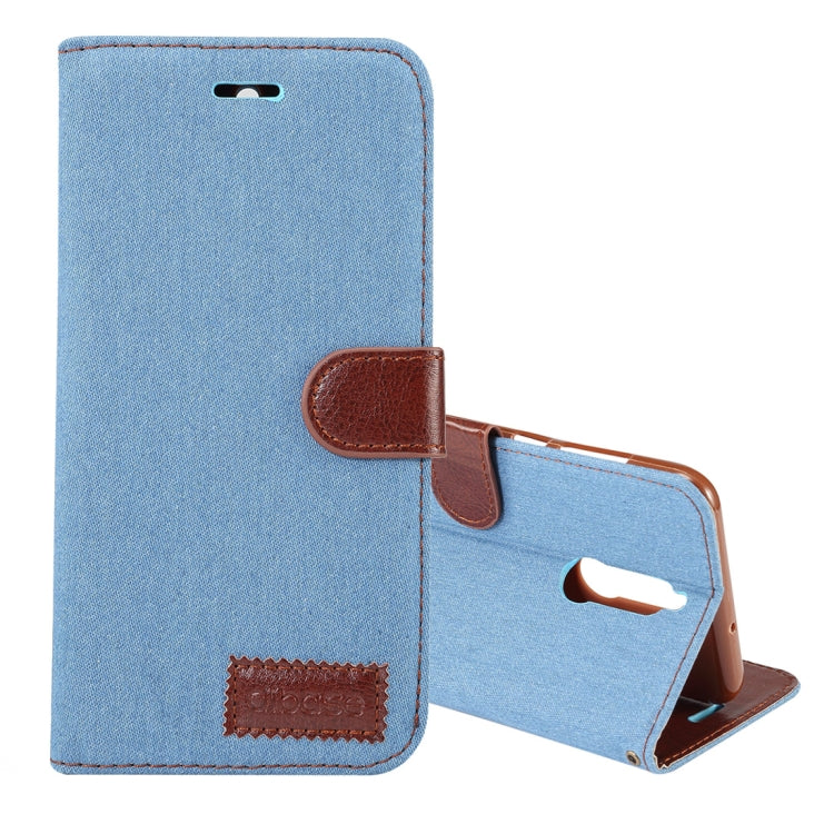Dibase for Huawei Mate 10 Lite & Maimang 6 Denim Texture Horizontal Flip Leather Case with Holder & Card Slots