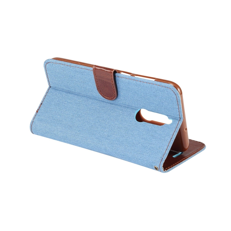 Dibase for Huawei Mate 10 Lite & Maimang 6 Denim Texture Horizontal Flip Leather Case with Holder & Card Slots