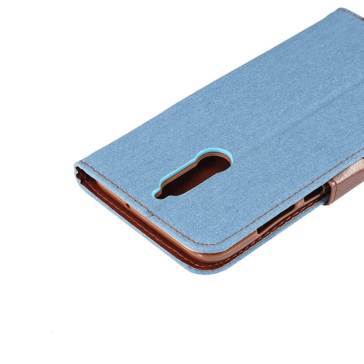 Dibase for Huawei Mate 10 Lite & Maimang 6 Denim Texture Horizontal Flip Leather Case with Holder & Card Slots