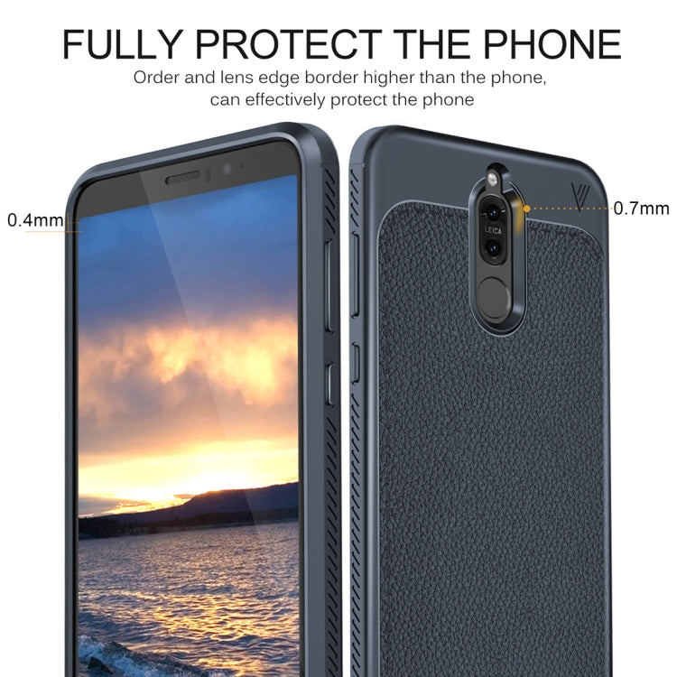 Lenuo for  Leshen Series Huawei Mate 10 Lite TPU Litchi Texture Dropproof Protective Back Cover Case
