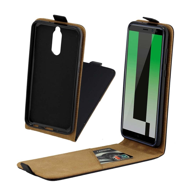 For Huawei  Mate 10 Lite TPU Business Style Vertical Flip Protective Leather Case with Card Slot (Black)