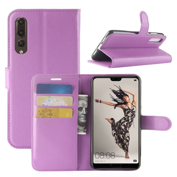 For Huawei  P20 Pro Litchi Texture Horizontal Flip Leather Case with Wallet & Holder & Card Slots
