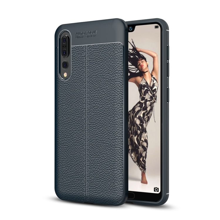 For Huawei  P20 Pro Litchi Texture Soft TPU Protective Back Cover Case