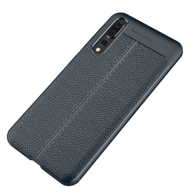 For Huawei  P20 Pro Litchi Texture Soft TPU Protective Back Cover Case