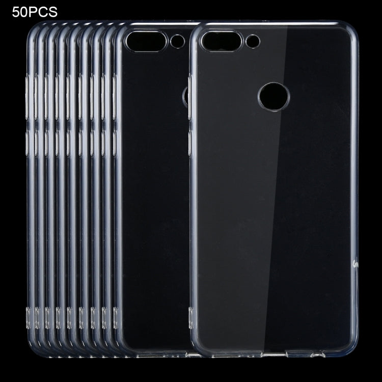 50 PCS for Huawei Y9 (2018) 0.75mm Ultra-thin Transparent TPU Protective Case