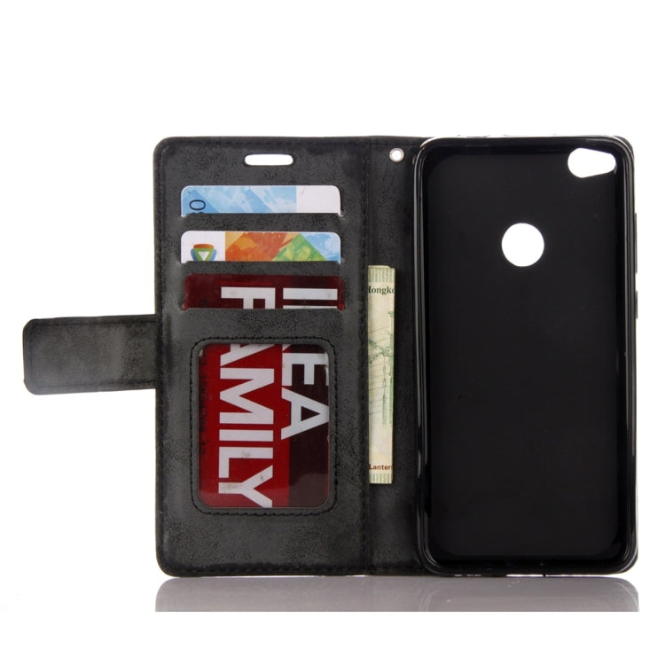 For Huawei  P8 Lite (2017) Mandragora Pattern Crystal Encrusted Horizontal Flip Leather Case with Card Slot & Holder & Wallet & Lanyard