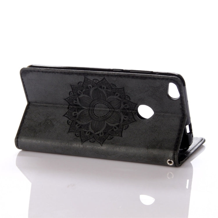 For Huawei  P8 Lite (2017) Mandragora Pattern Crystal Encrusted Horizontal Flip Leather Case with Card Slot & Holder & Wallet & Lanyard