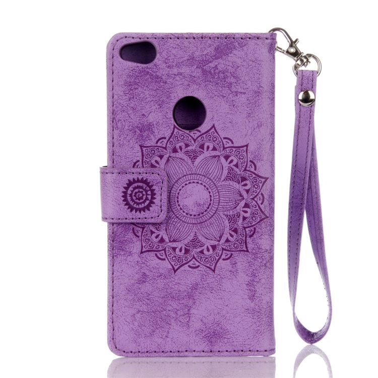 For Huawei  P8 Lite (2017) Mandragora Pattern Crystal Encrusted Horizontal Flip Leather Case with Card Slot & Holder & Wallet & Lanyard