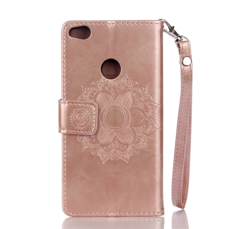 For Huawei  P8 Lite (2017) Mandragora Pattern Crystal Encrusted Horizontal Flip Leather Case with Card Slot & Holder & Wallet & Lanyard